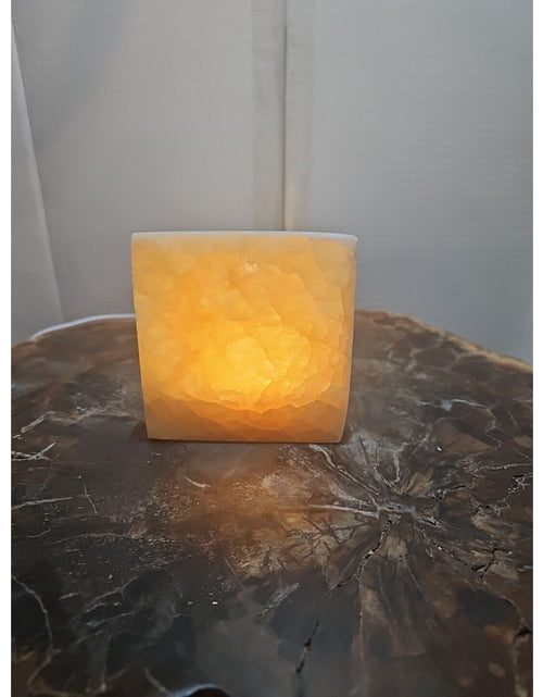 Load image into Gallery viewer, Peach Selenite Charging Base For Crystals No Led Only Base
