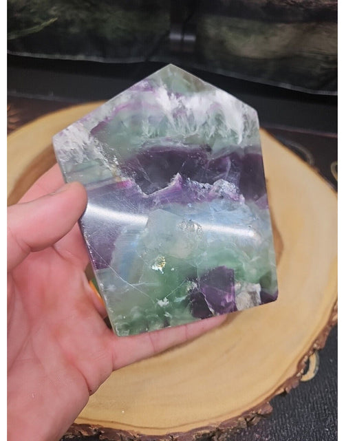 Load image into Gallery viewer, 1.15LB Natural fluorite snowflake feather fluorite crystal quartz healing
