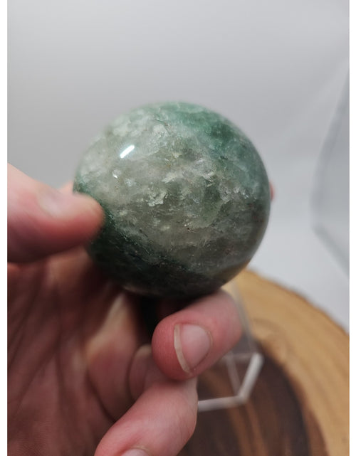 Load image into Gallery viewer, Green Strawberry Quartz 62mm .73lb W/stand
