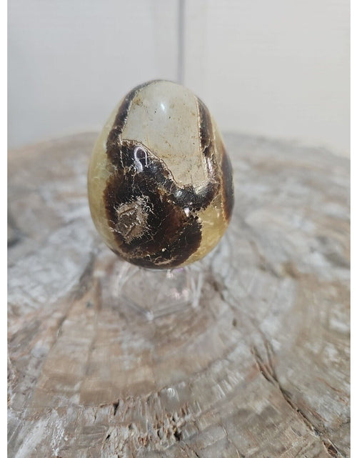 Load image into Gallery viewer, 9.0oz Natural Septarian Dragon quartz Crystal egg Mineral Specimen W/Stand
