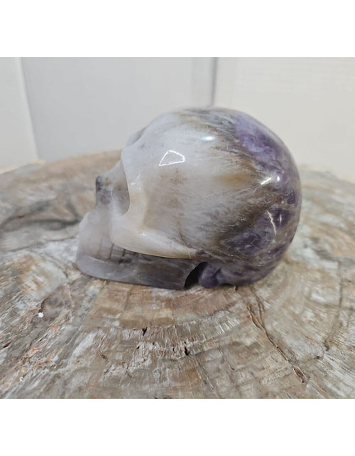 Load image into Gallery viewer, 2.2LB Natural Amethyst Hand carved Skull Quartz Crystal Spiritual Jewel
