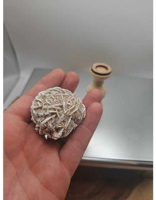 Load image into Gallery viewer, Desert Rose Crystal Stone W/stand 71grams
