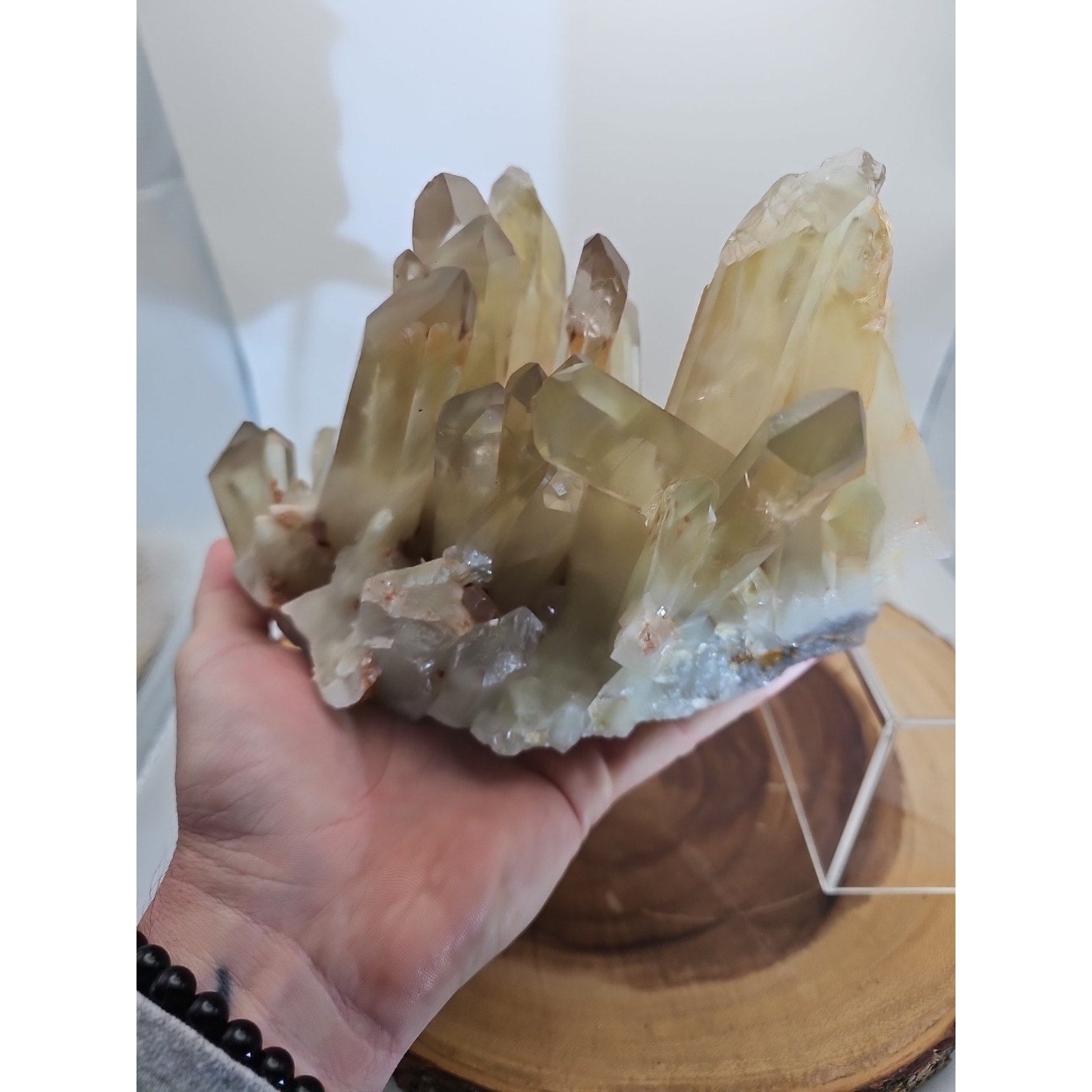 4.2LB Natural citrine cluster mineral specimen quartz crystal restoration-