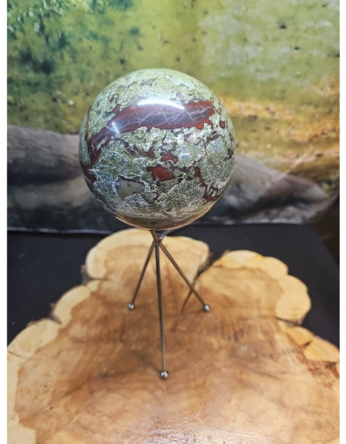 Load image into Gallery viewer, 4.18LB Natural dragon blood stone quartz sphere crystal ball reiki healing 1900g
