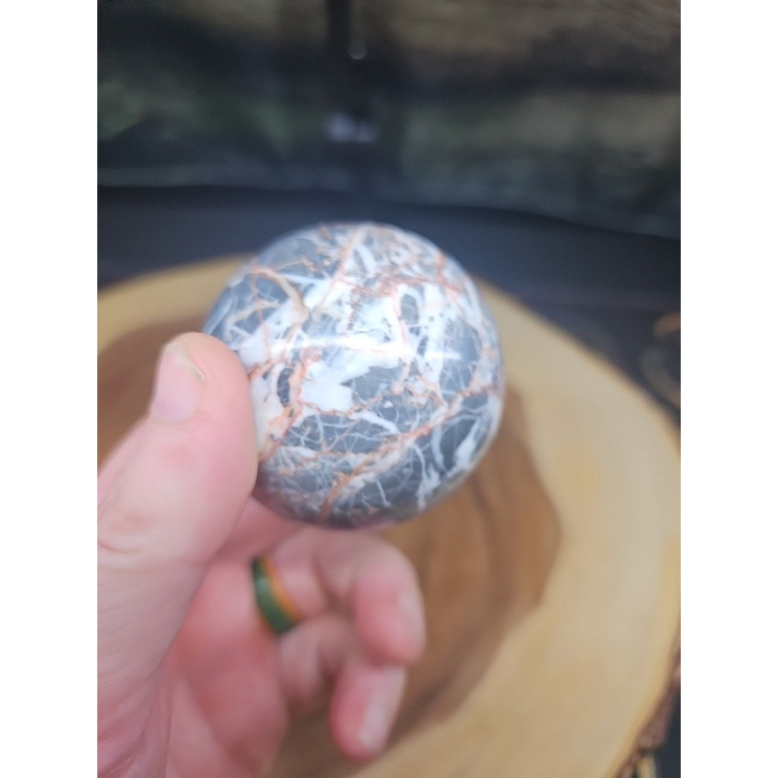 Natural Quartz Crystal Jasper Sphere Ball Polished 50-60mm &stand