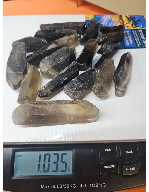 Load image into Gallery viewer, 1lb Natural Raw smokey Clear Quartz Crystal Points Original Brazil
