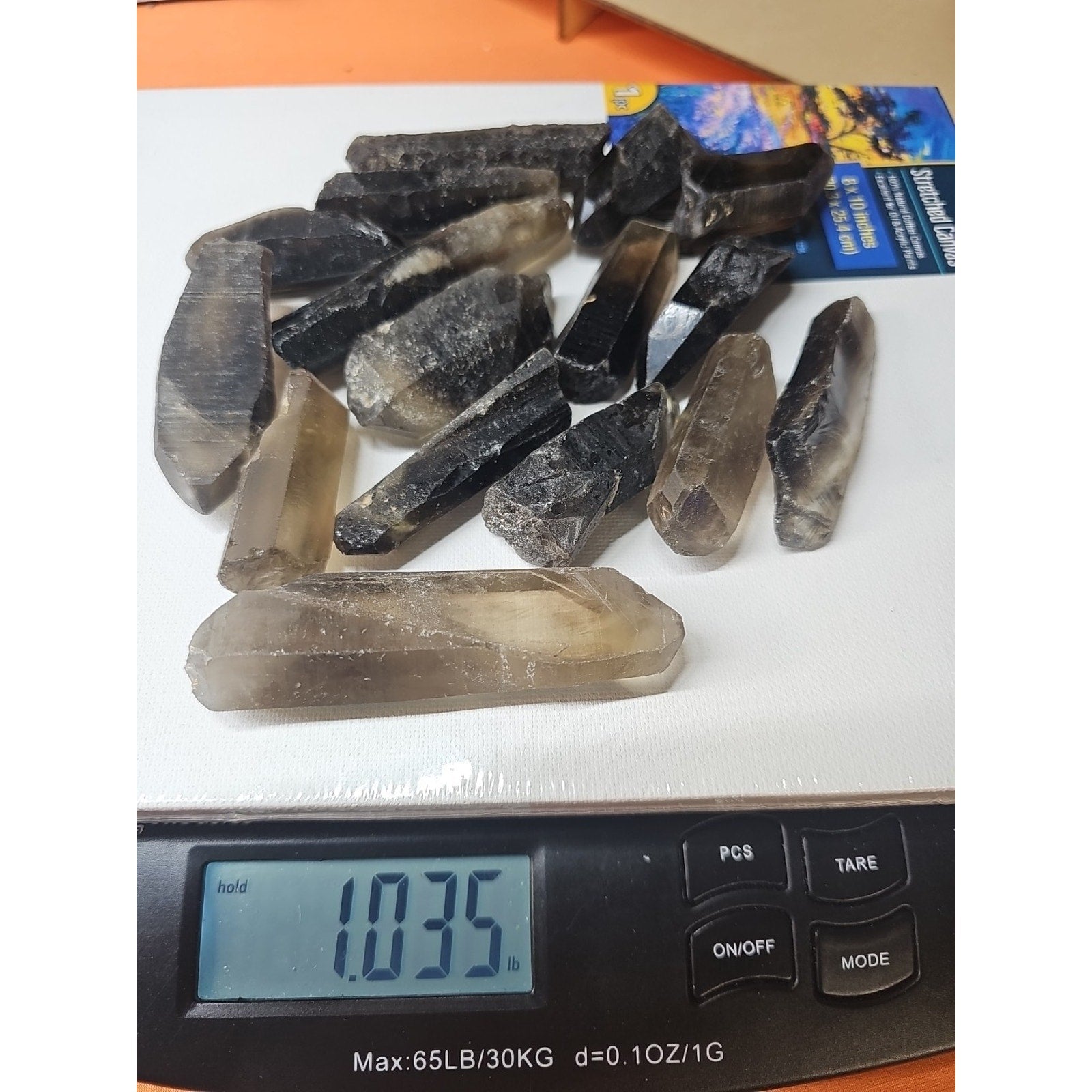 1lb Natural Raw smokey Clear Quartz Crystal Points Original Brazil