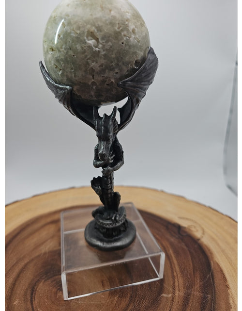 Load image into Gallery viewer, 1lb 70mm Green Quartz W/Dragon Stand
