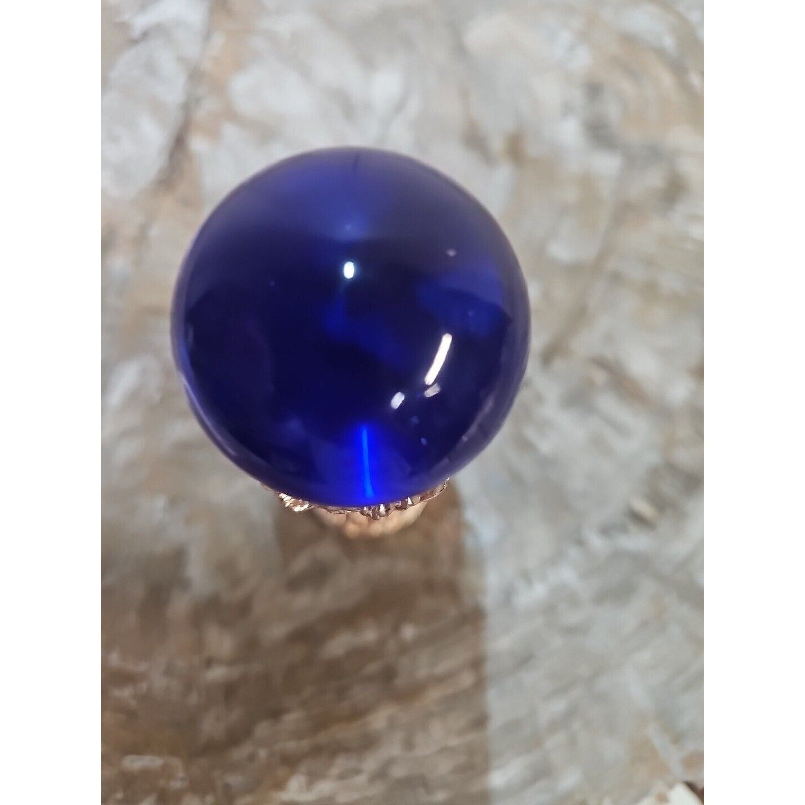 Blue Quartz Crystal Sphere 40mm 80g W/ Stand Beautiful piece!!