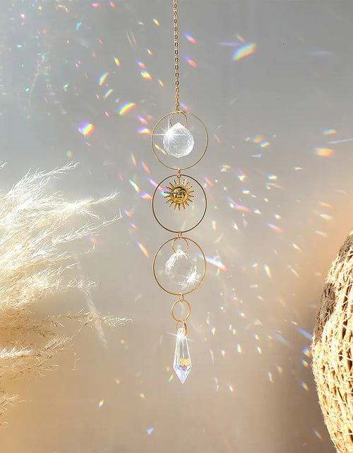 Load image into Gallery viewer, Suncatcher Crystal Sun and Moon Crystals Prism
