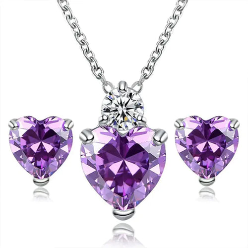 Load image into Gallery viewer, Heart Crystal Jewelry Set
