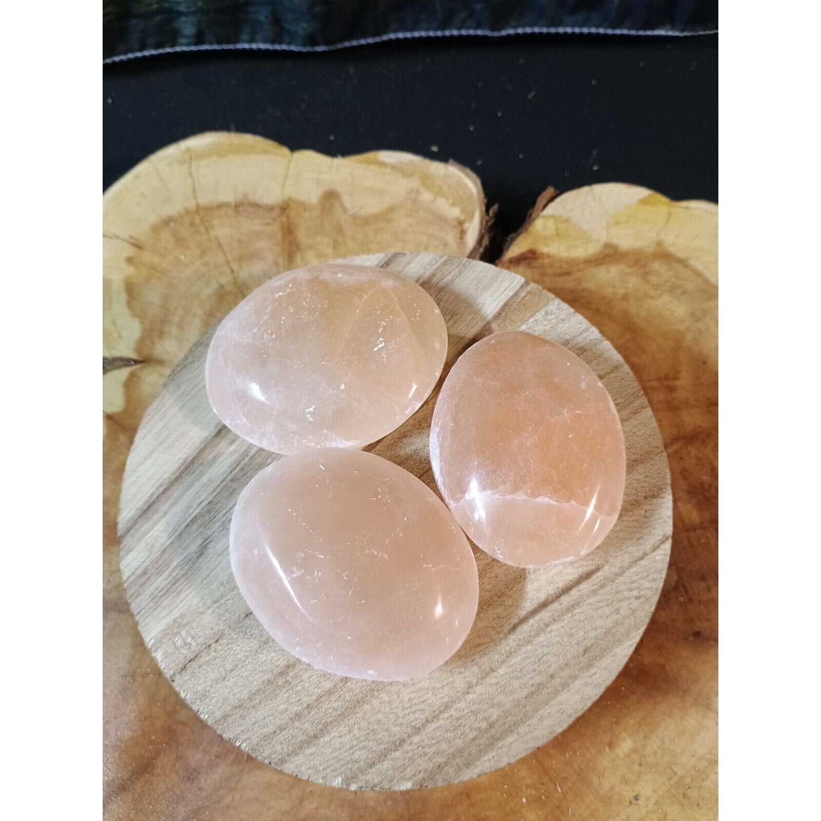 1 Each Oval Shape Peach Palmstone