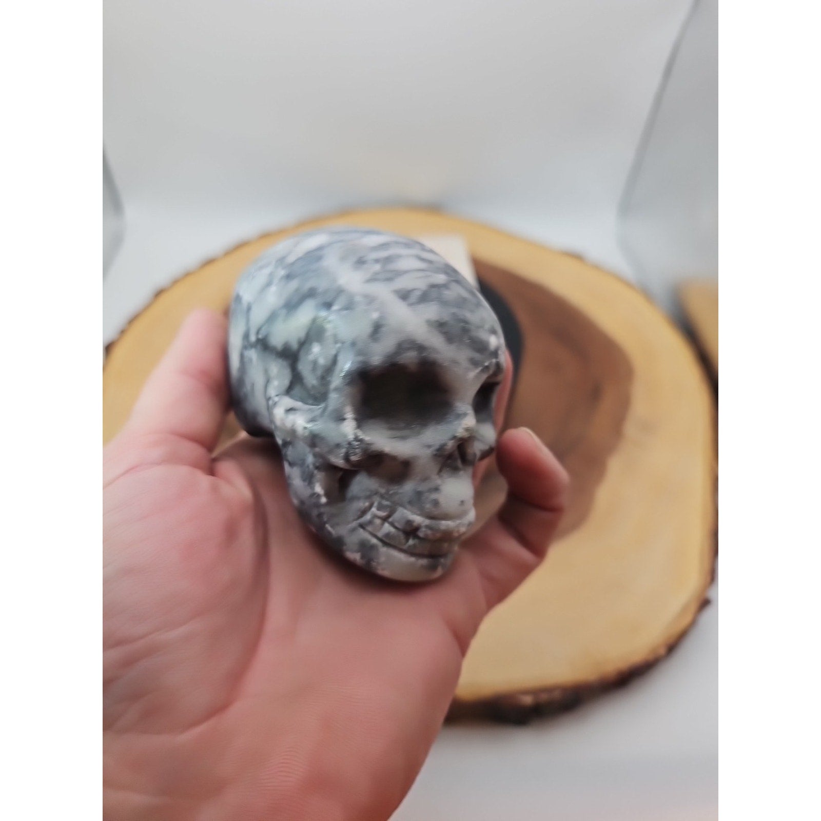 1.20lb Natural Jasper Calcite Skulls Crystal Carving Mixed Stones Healing