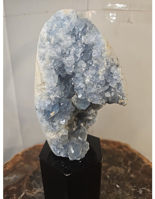 Load image into Gallery viewer, 4.90lbs Natural Baby Blue Celestite Quartz Crystal Geode Cluster Points Brazil
