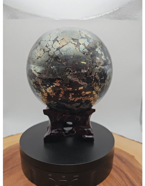 Load image into Gallery viewer, 7.37LB Natural chalcopyrite Quartz Magic Crystal Healing Ball Sphere Healing
