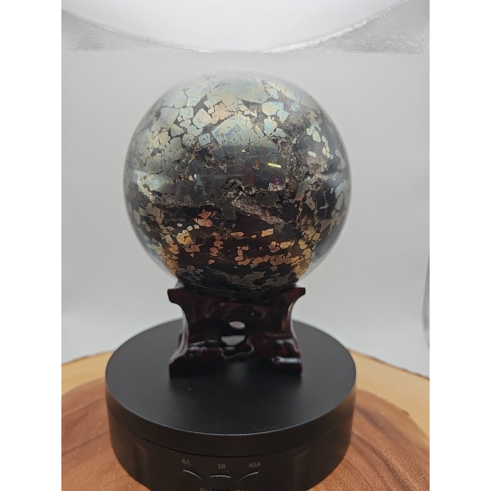 7.37LB Natural chalcopyrite Quartz Magic Crystal Healing Ball Sphere Healing