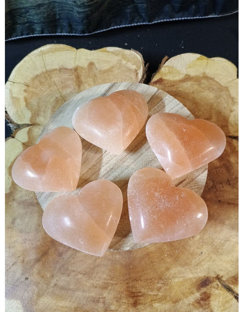 Load image into Gallery viewer, Heart ShapePeach Palmstone 1 Each
