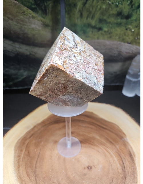 Load image into Gallery viewer, 2.83LB 1Pcs Natural Ocean Jasper Onyx Quartz Crystal Geode Square Heptahedron
