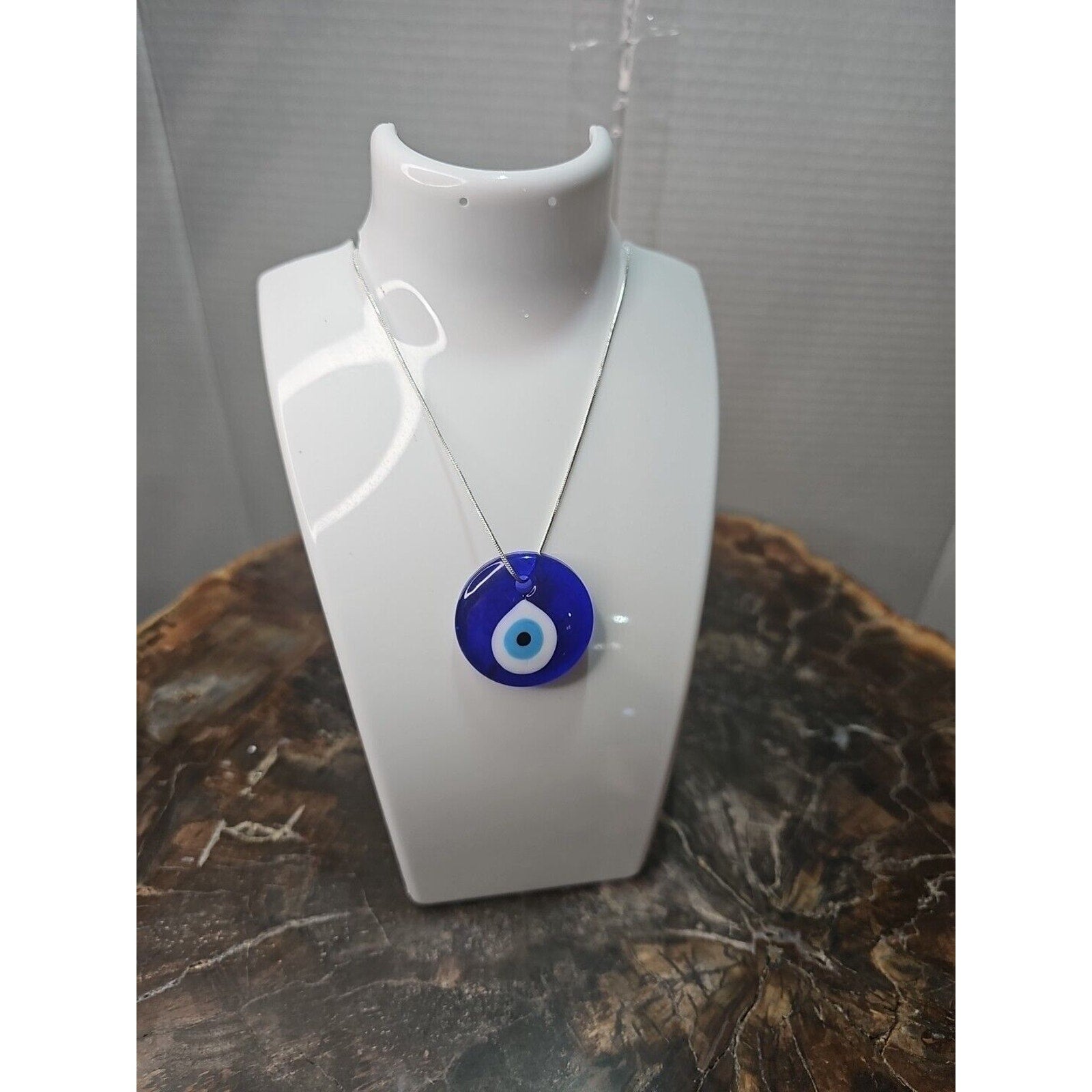 Evil Eye Necklace 925 Silver Chain Protection/Good Luck