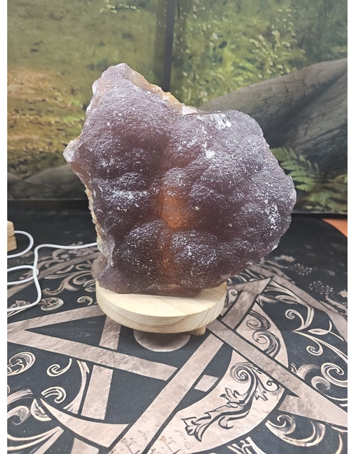 Load image into Gallery viewer, 11.9LB Natural fluorite quartz crystal Cluster specimen W/led Back Light Stand
