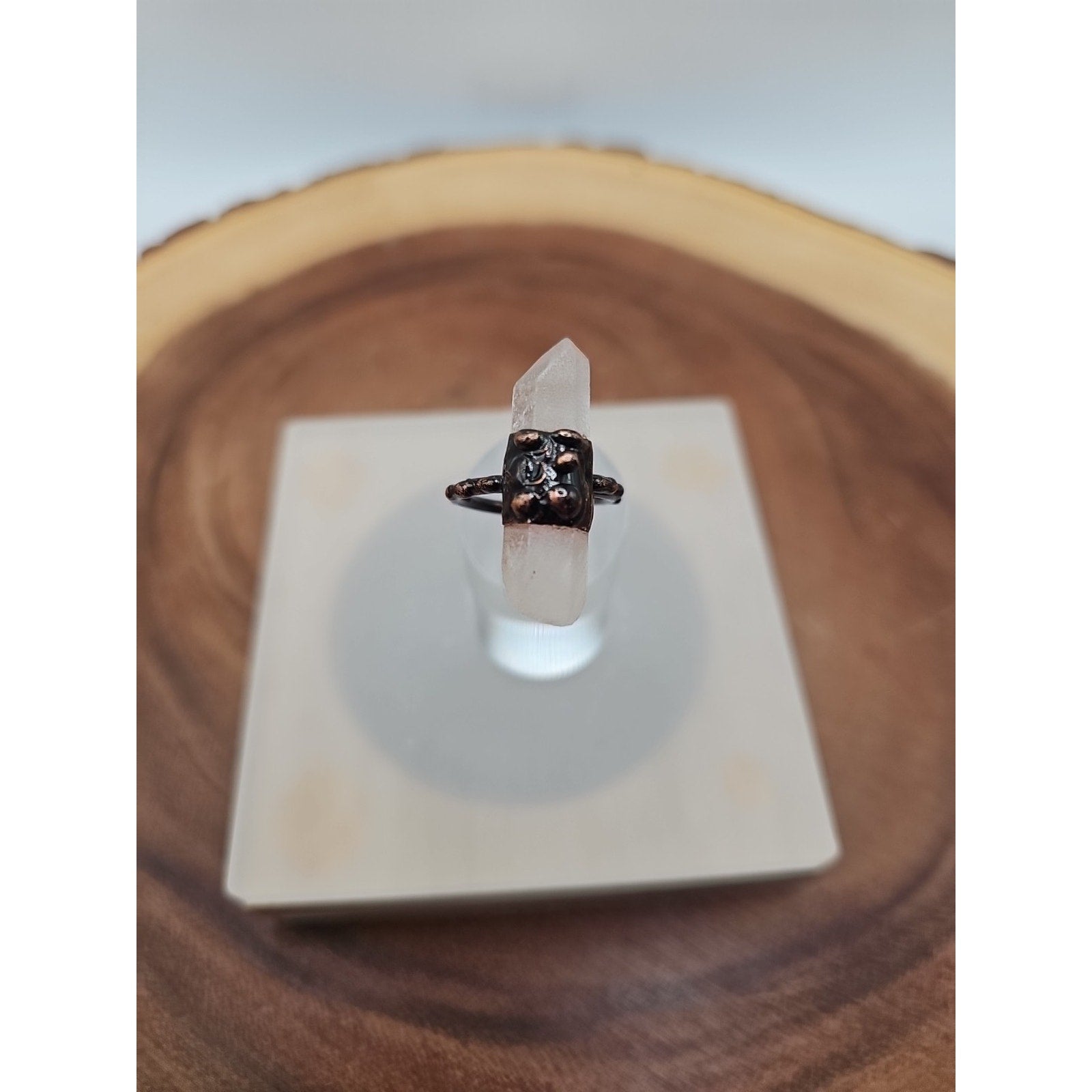 Adjustable Quartz Crystal Ring