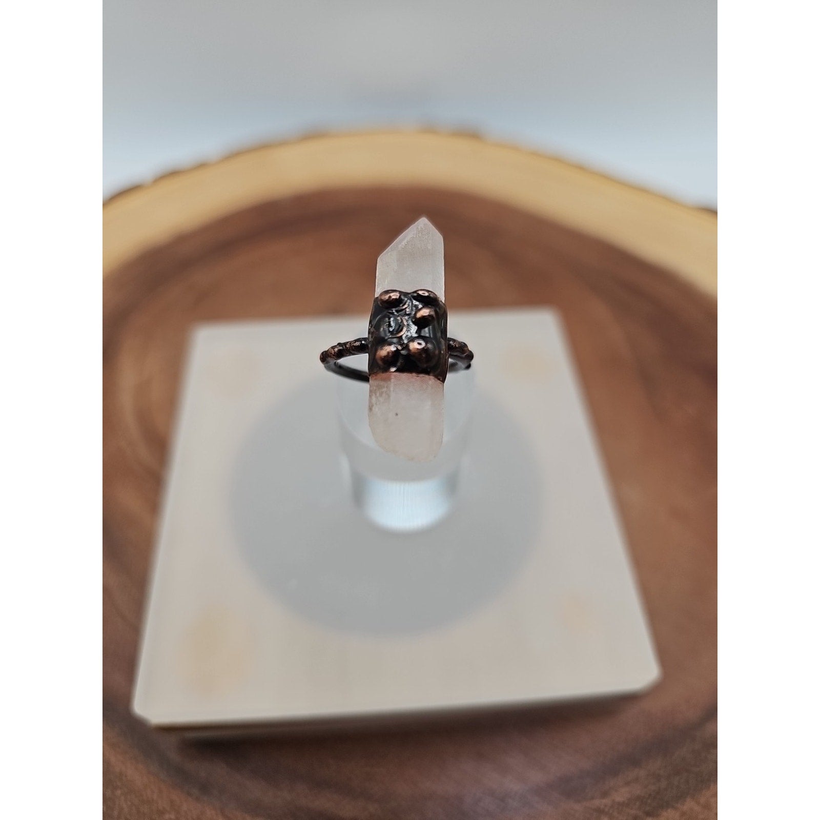 Adjustable Quartz Crystal Ring