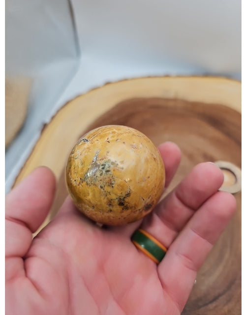 Load image into Gallery viewer, Ocean Jasper Sphere W/Stand 187g
