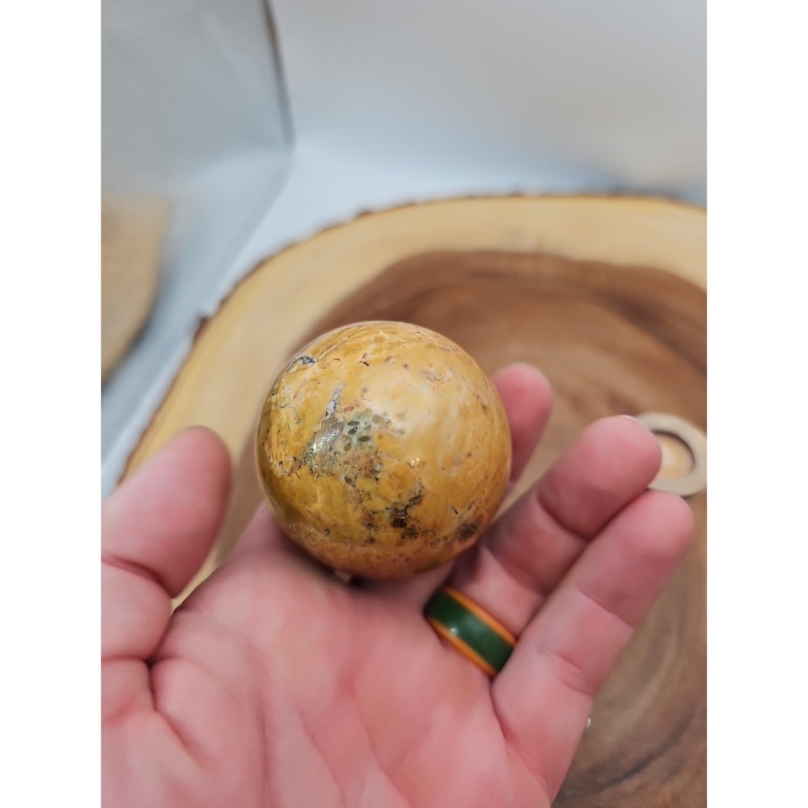 Ocean Jasper Sphere W/Stand 187g