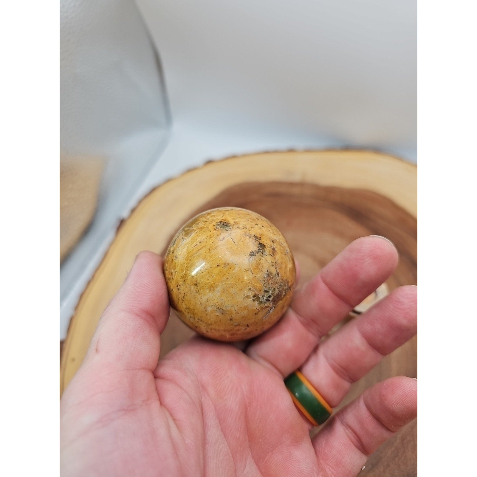 Ocean Jasper Sphere W/Stand 187g