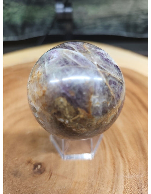 Load image into Gallery viewer, Chevron Amethyst. .66lbs 56mm. W/Stand
