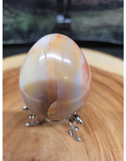 Load image into Gallery viewer, Ocean Jasper Egg Caramel Agate W/Stand 274grams
