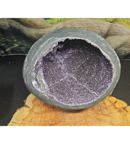 16.8LB TOPNatural Raw raw ore amethyst Quartz Crystal Money Bag Geode Reiki Gem