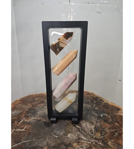 Agate Towers 245g 4 Pcs W/Stand