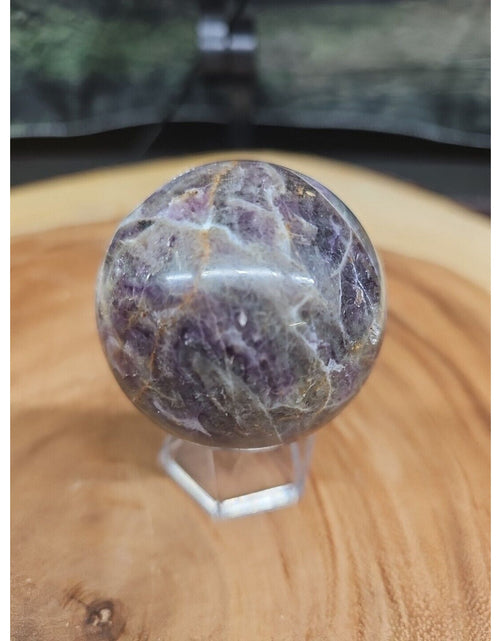 Load image into Gallery viewer, Chevron Amethyst. .66lbs 56mm. W/Stand
