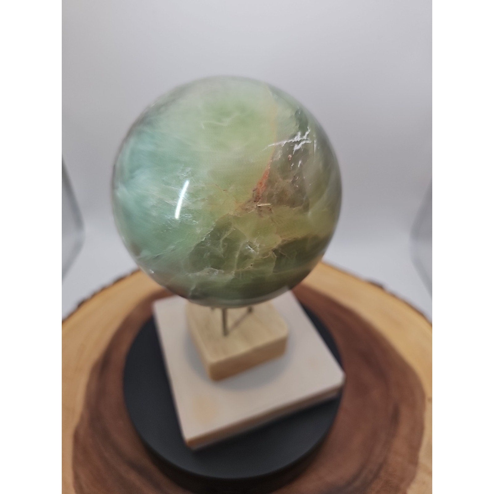 Rainbow Fluorite Quartz Crystal Sphere - Polished Healing