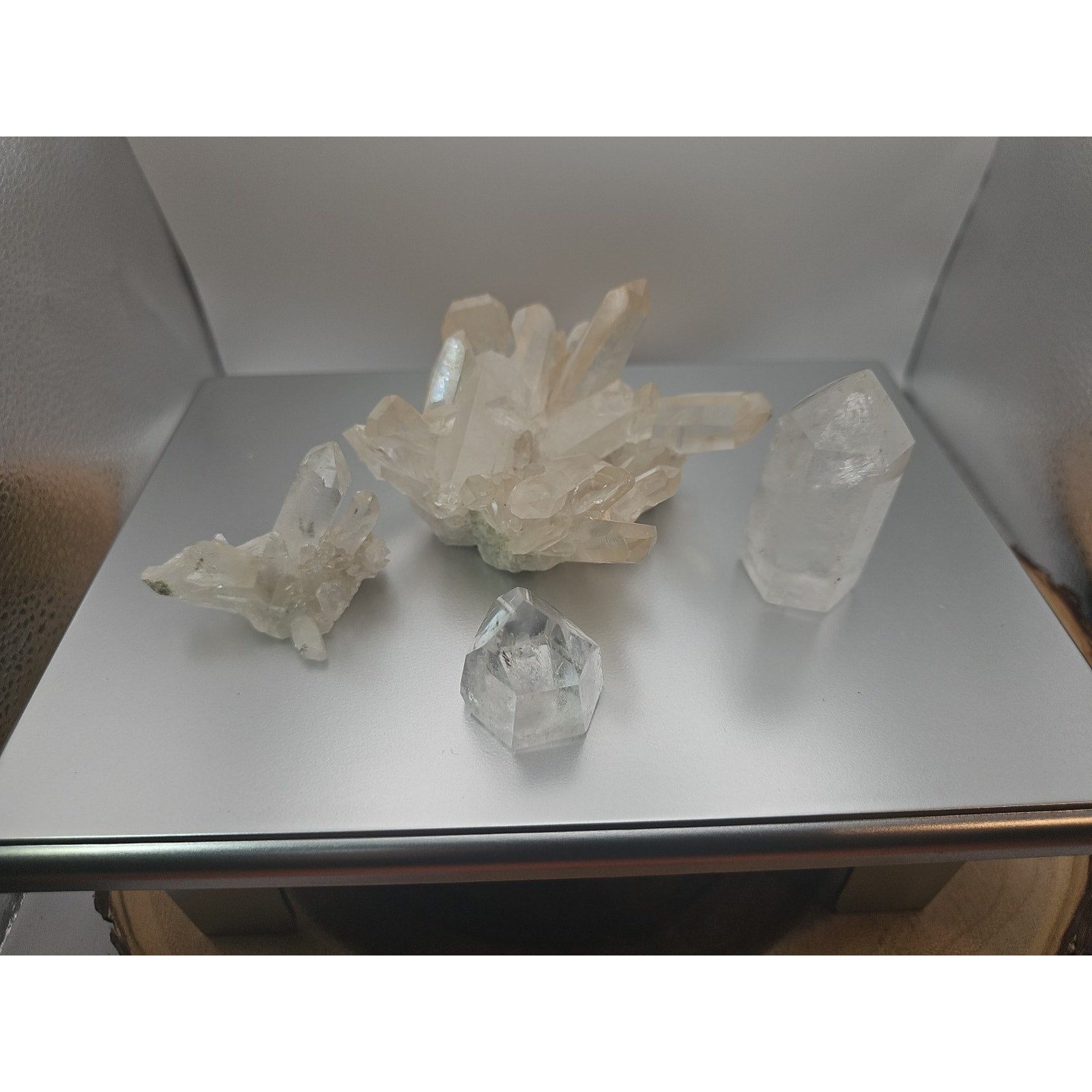Quartz Crystal Cluster .97lb 4pcs