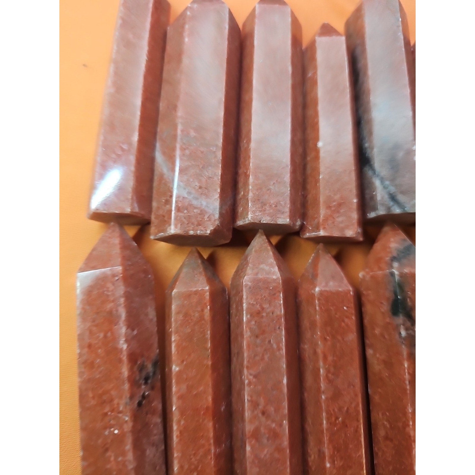 5pcs Avg .65 Natural Rhodonite Quartz Crystal Brazil