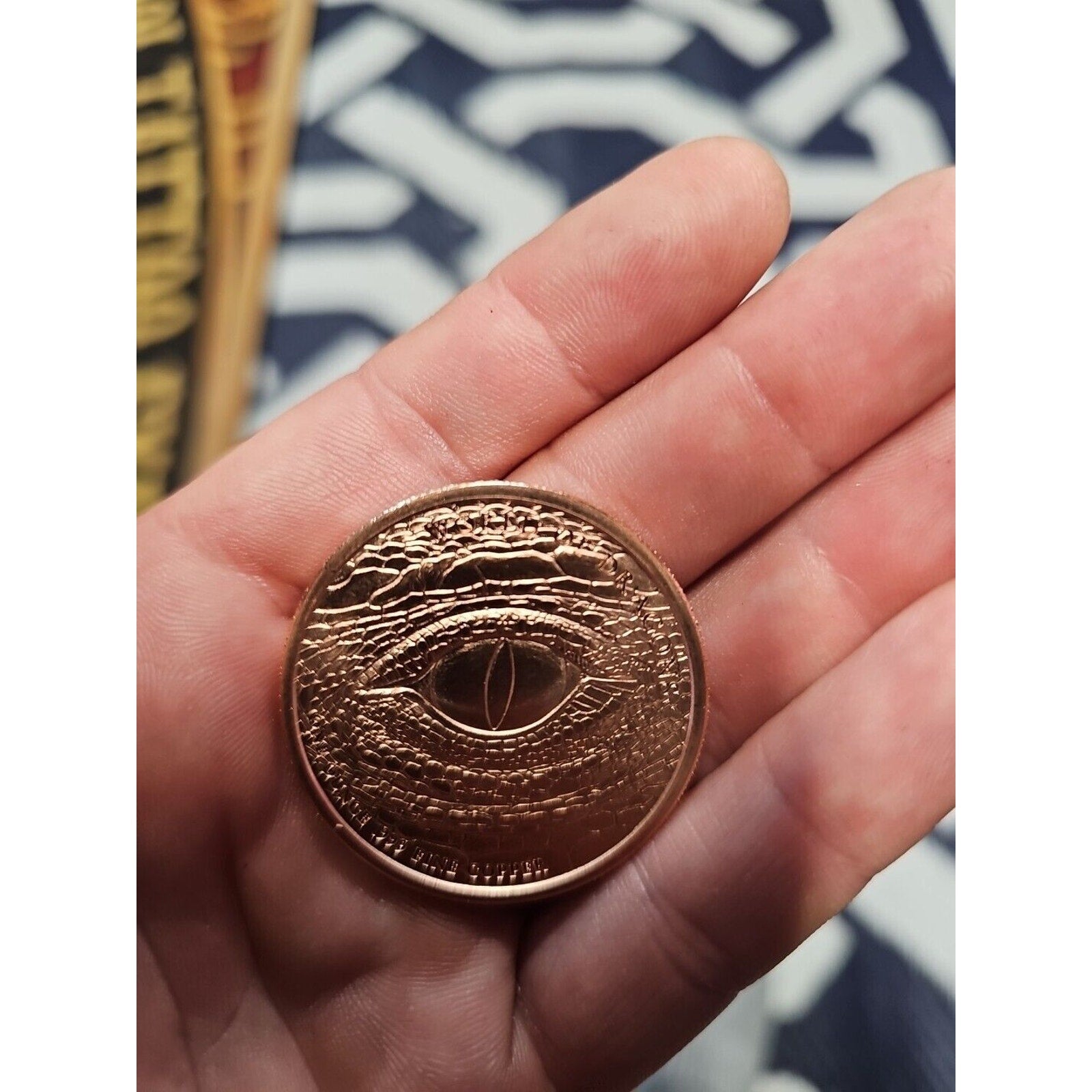 CHINESE DRAGON ~ WORLD OF THE DRAGONS ~ 1 OZ. PURE COPPER ROUND ~