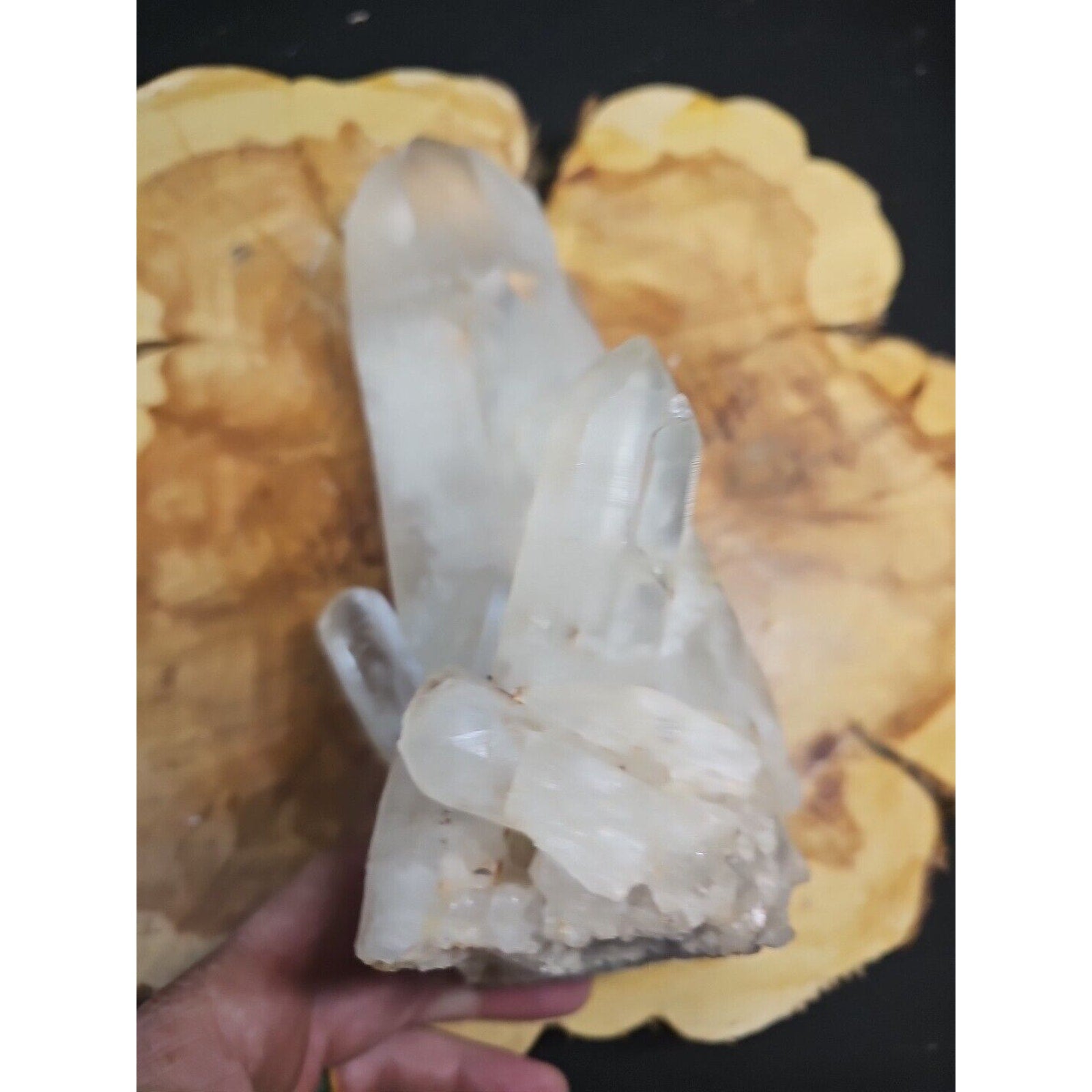 4.4LB Large Natural White Clear Quartz Crystal Cluster Rough Healing Specimen