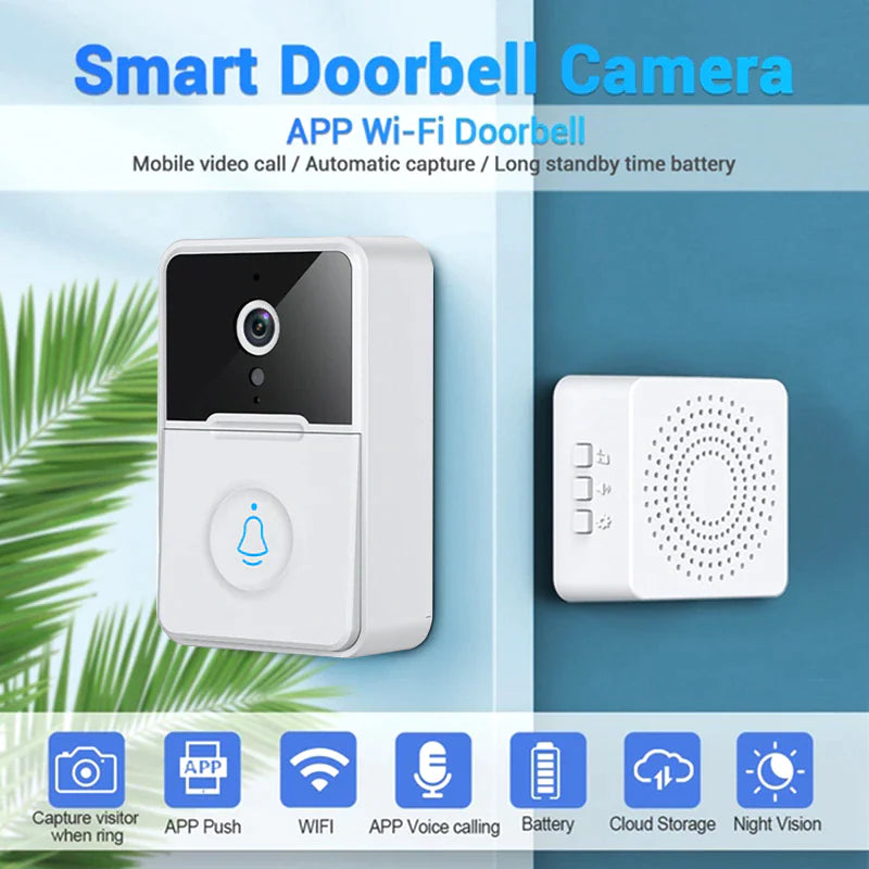 Wireless Security Smart WiFi Doorbell Intercom Video Camera Door Ring Bell Chime