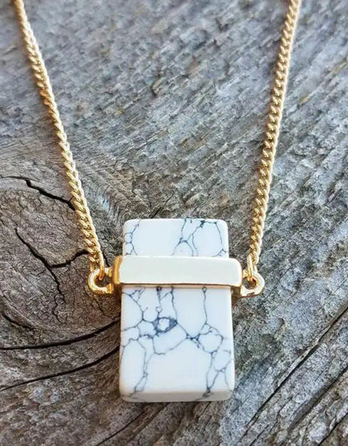 Load image into Gallery viewer, Natural Marble Stone Necklace
