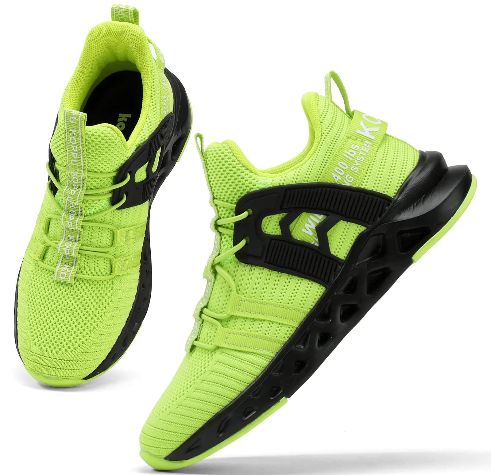 koppu Kids Shoes Running Shoes Girls Boys Primary School Students Sports Shoes Spring and Autumn Casual Shoes 11.5 Little Kid Fluorescent Green-4