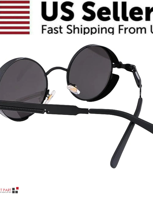 Load image into Gallery viewer, Retro Round Polarized Sunglasses Men Women Vintage Gothic Steampunk Glasses
