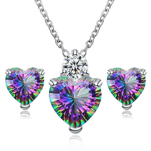 Load image into Gallery viewer, Heart Crystal Jewelry Set
