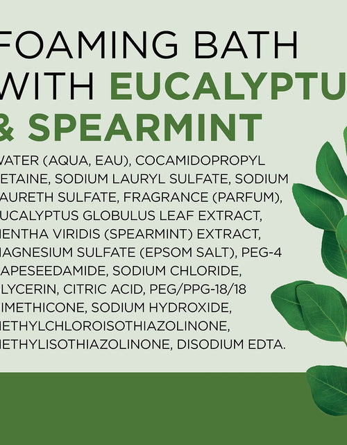 Load image into Gallery viewer, Dr Teal&#39;s Foaming Bath with Pure Epsom Salt, Relax &amp; Relief with Eucalyptus &amp; Spearmint, 34 fl oz (Pack of 4) (Packaging May Vary)
