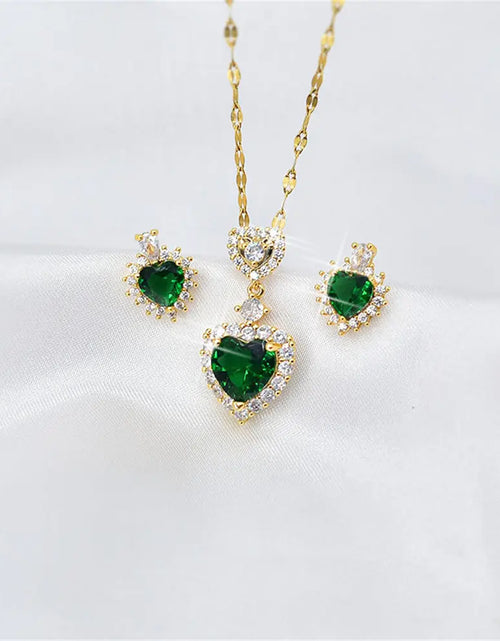 Load image into Gallery viewer, Heart Crystal Jewelry Set
