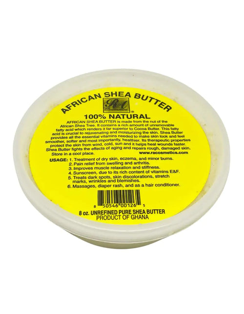 Load image into Gallery viewer, REAL African Shea Butter Pure Raw Unrefined From Ghana&quot;IVORY&quot; 8oz. CONTAINER 8 Ounce (Pack of 1)
