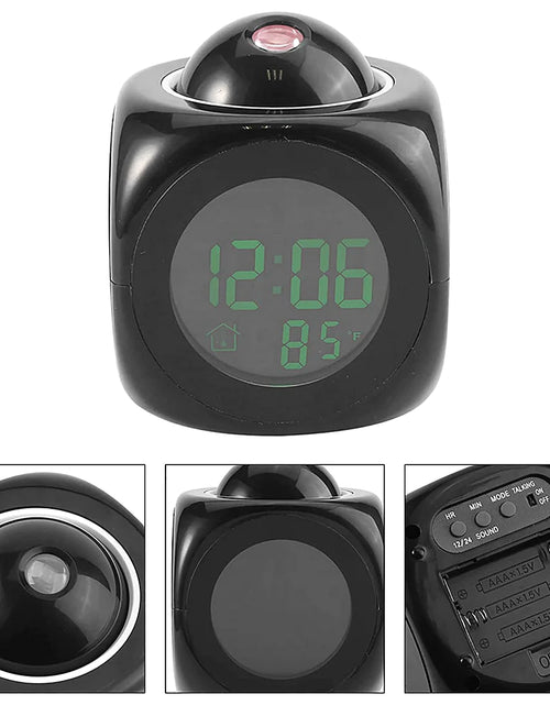 Load image into Gallery viewer, LED Projection Alarm Clock Digital LCD Display Voice Talking Weather Snooze USB
