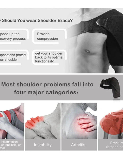 Load image into Gallery viewer, Shoulder Brace Support Compression Sleeve Torn Rotator Cuff AC Joint Pain Relief
