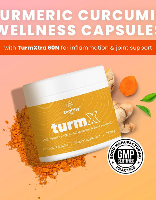 Load image into Gallery viewer, Turmeric Supplement Supports Joint Immune System Brain Skin 250 mg per Capsule
